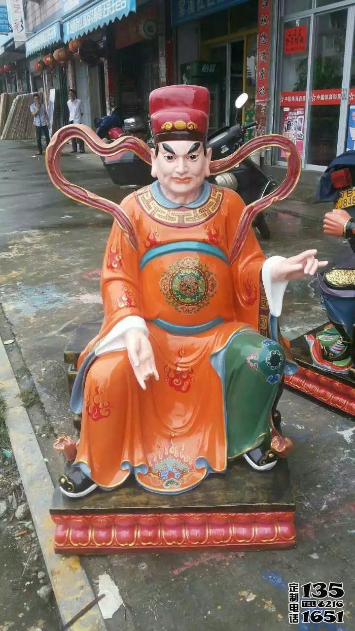 景區人物玻璃鋼樹脂彩繪太歲雕塑 景區人物玻璃鋼樹脂彩繪太歲雕塑