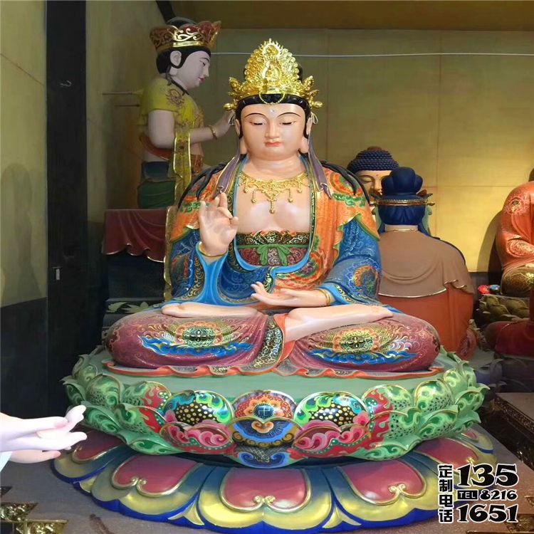景區玻璃鋼彩繪佛像三圣雕塑 景區玻璃鋼彩繪佛像三圣雕塑