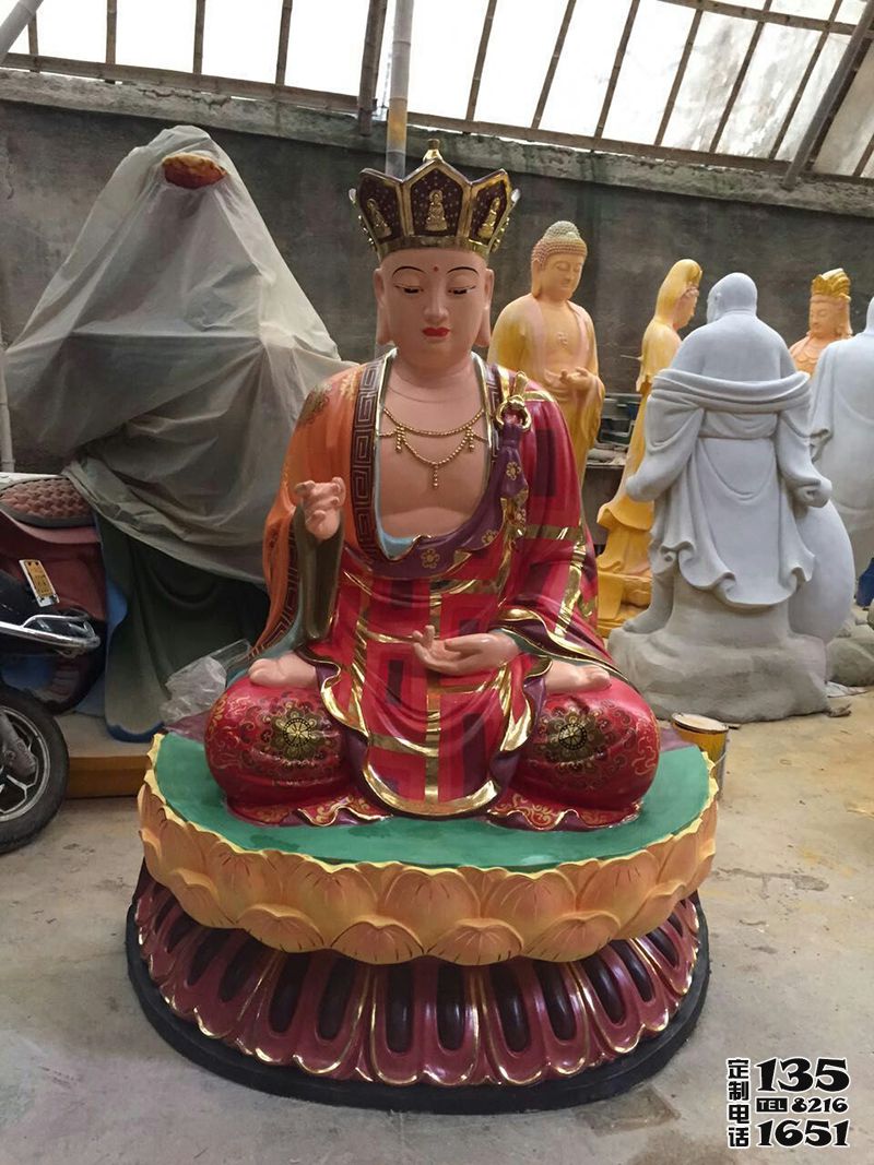 大型寺廟玻璃鋼彩繪佛像地藏王雕塑 大型寺廟玻璃鋼彩繪佛像地藏王雕塑