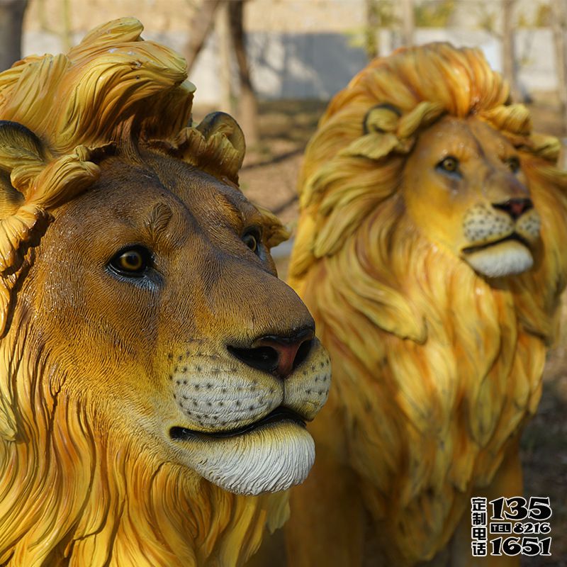 戶外景區大型仿真動物玻璃鋼獅子雕塑 戶外景區大型仿真動物玻璃鋼獅子雕塑