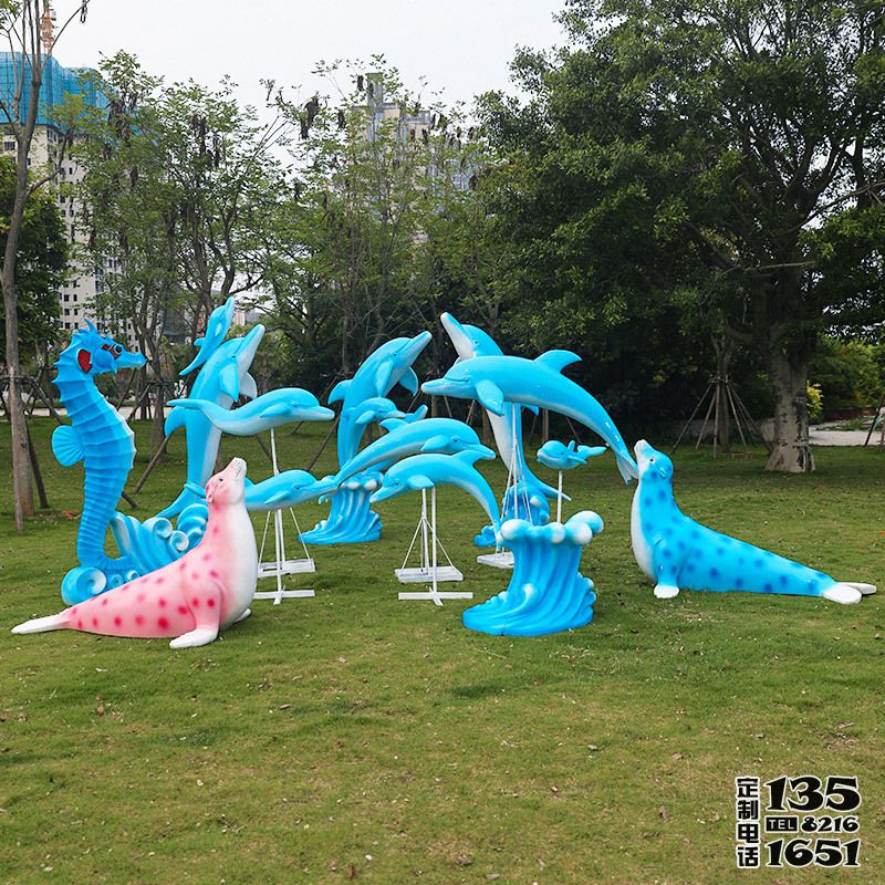 海底世界公園玻璃鋼卡通海洋動物海豚雕塑 海底世界公園玻璃鋼卡通海洋動物海豚雕塑