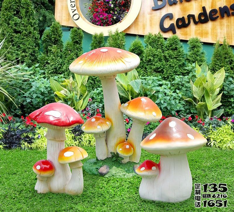 植物公園景區玻璃鋼仿真童趣卡通蘑菇雕塑 戶外園林擺件 植物公園景區玻璃鋼仿真童趣卡通蘑菇雕塑 戶外園林擺件