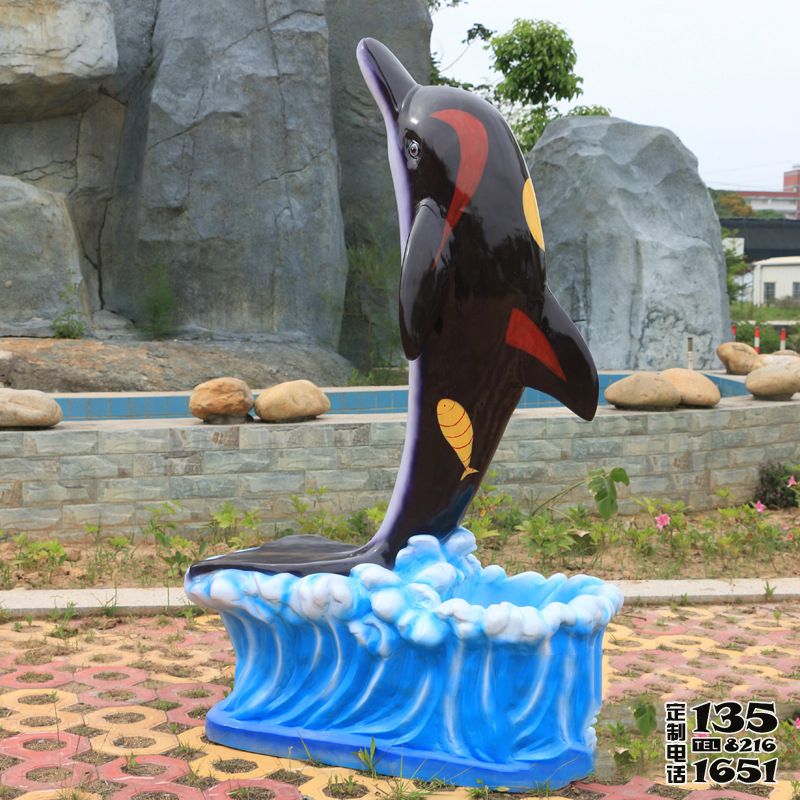 游樂場戶外玻璃鋼雕塑 海洋動物卡通海豚雕塑 游樂場戶外玻璃鋼雕塑 海洋動物卡通海豚雕塑